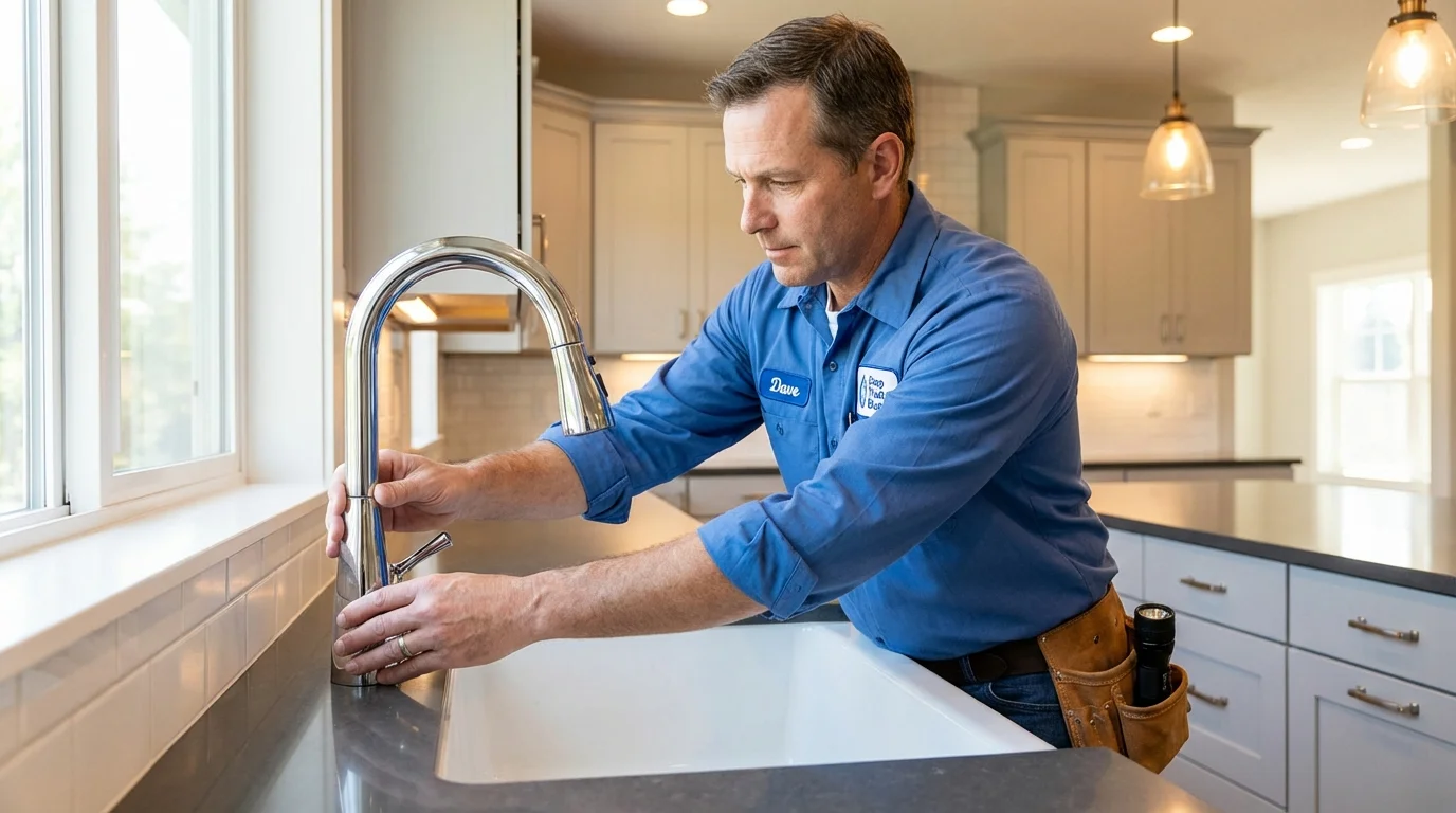 Kitchen faucet installation by Johns Plumbing LLC in Goodman